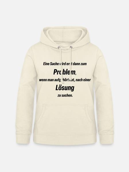 Problem & Lösung 3 de - Frauen Hoodie - Vanille-Milchshake