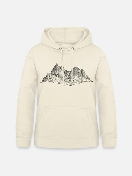 Schlern Massiv Dolomiten Silhouette | Bergsteiger - Frauen Hoodie - Vanille-Milchshake