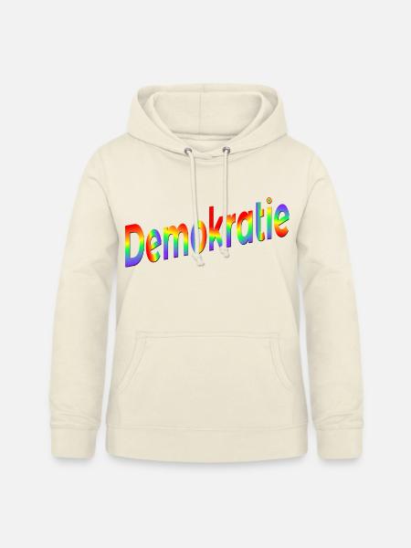 Regenbogen Demokratie - Frauen Hoodie - Vanille-Milchshake