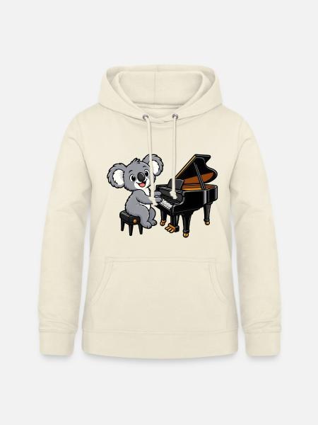Koala am Klavier - Frauen Hoodie - Vanille-Milchshake