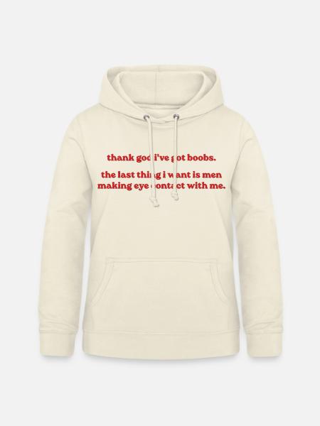 Thank God I’ve Got Boobs - Frauen Hoodie - Vanille-Milchshake
