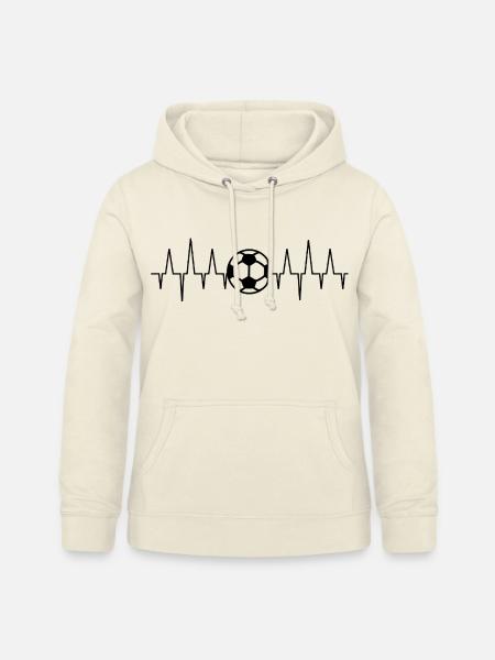 Fußball Herzschlag - Frauen Hoodie - Vanille-Milchshake