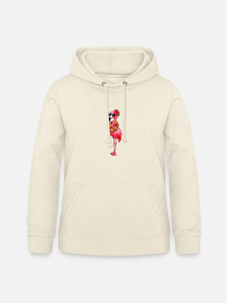 Flamingo Tropenparade - Frauen Hoodie - Vanille-Milchshake