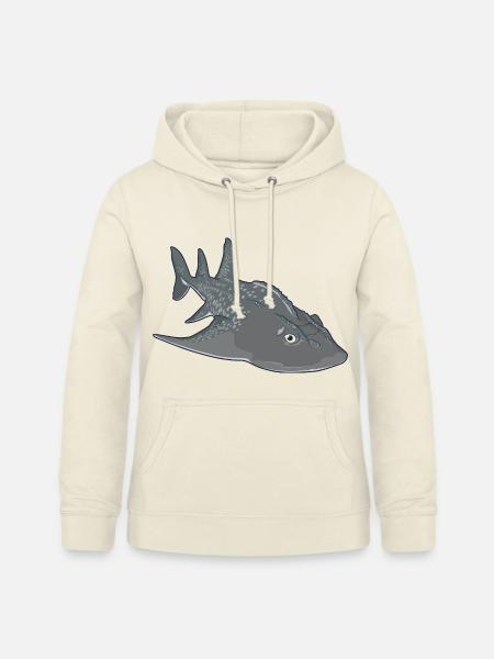 Bowmouth-Gitarrenrochen Cartoon-Stil - Frauen Hoodie - Vanille-Milchshake