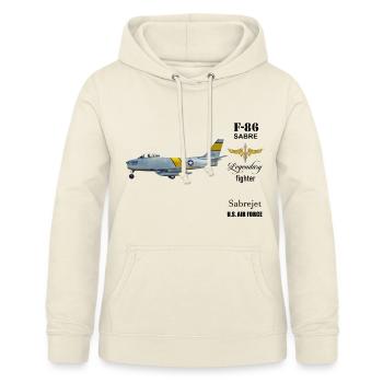 F-86 Sabre - Frauen Hoodie - Vanille-Milchshake - Vorne - AI Model Female 172 light (172cm)
