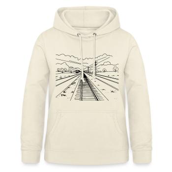 Railway Sketch - Women's Hoodie - vanilla - Front - AI Model Female 172 light (172cm)