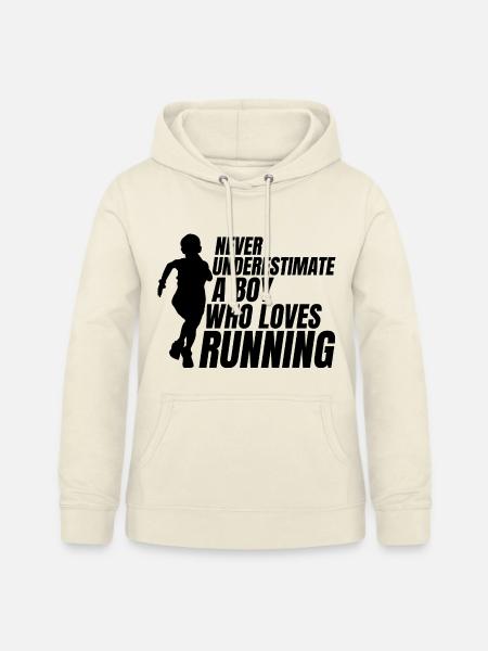 Laufender Junge - Frauen Hoodie - Vanille-Milchshake