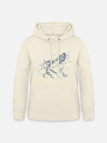 Gustav Klimt „Fischblut“ vs. Meerjungfrauen - Frauen Hoodie - Vanille-Milchshake