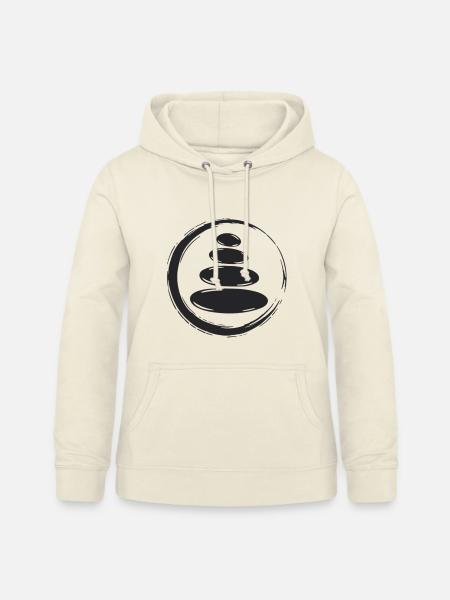 Zen Steine Balance - Frauen Hoodie - Vanille-Milchshake