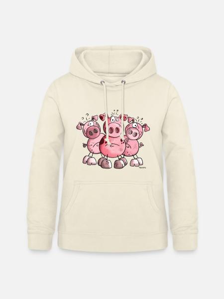 Schweine Trio - Frauen Hoodie - Vanille-Milchshake