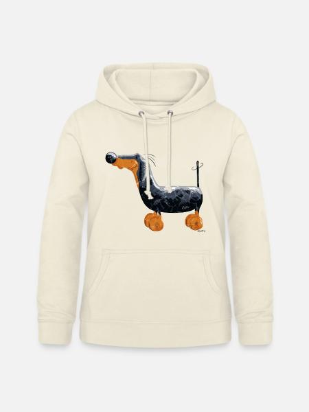 Da steht ein Dackel - Frauen Hoodie - Vanille-Milchshake