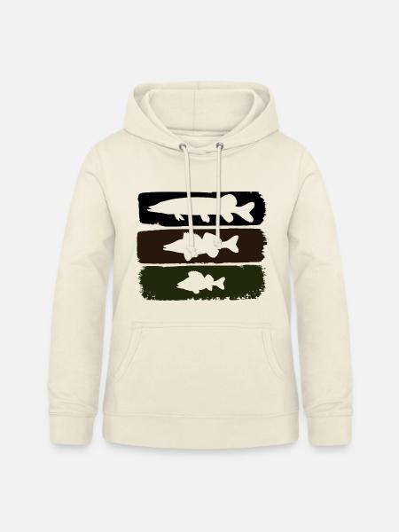 Hecht Zander Barsch - Frauen Hoodie - Vanille-Milchshake