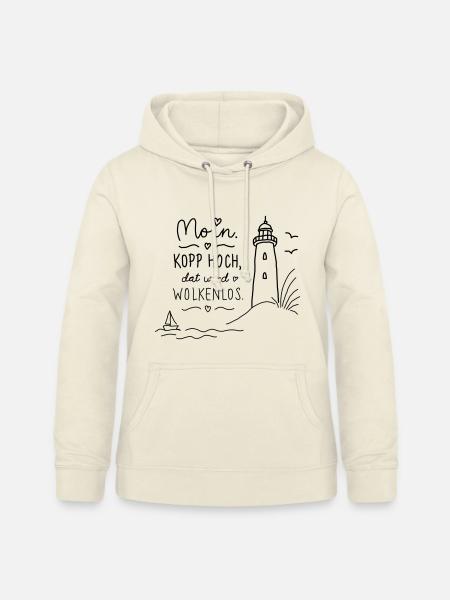 Moin Kopp Hoch Wolkenlos - Frauen Hoodie - Vanille-Milchshake