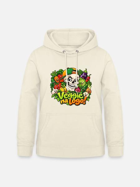 Veggie Skull - Frauen Hoodie - Vanille-Milchshake