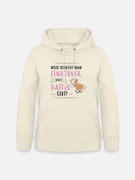 Wozu Einhörner Haflinger - Frauen Hoodie - Vanille-Milchshake