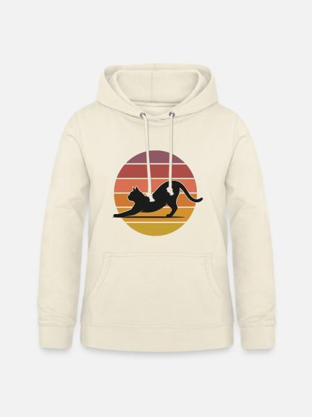 Katze im Sonnenuntergang Stretch - Frauen Hoodie - Vanille-Milchshake