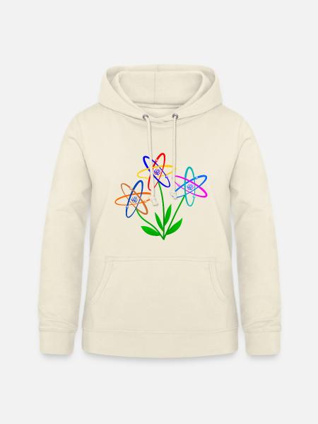 flower power, Atom, Atomkern, Blumen Atomenergie - Frauen Hoodie - Vanille-Milchshake
