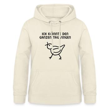 Vogel - Den ganzen Tag singen - Frauen Hoodie - Vanille-Milchshake - Vorne - AI Model Female 172 light (172cm)