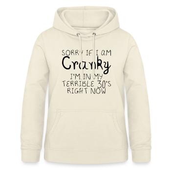 Désolé si je suis grincheux, je suis dans mes terribles années 30 maintenant16 - Sweat à capuche Femme - vanille - Devant - AI Model Female 172 light (172cm)