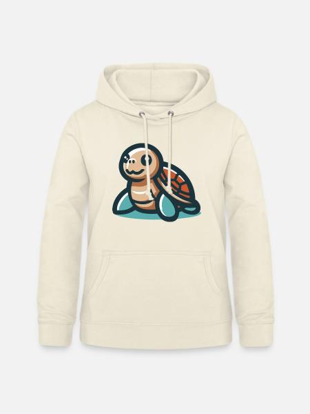 Lächelnde Schildkröte - Frauen Hoodie - Vanille-Milchshake