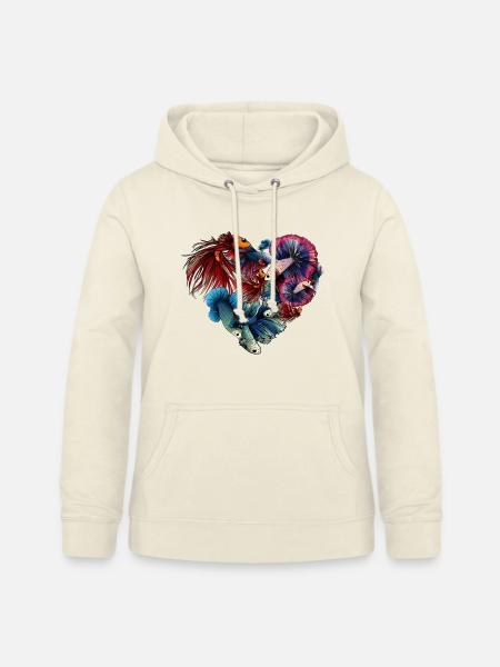 Fischhalter Siamesische Kampffische Geschenke Fisc - Frauen Hoodie - Vanille-Milchshake