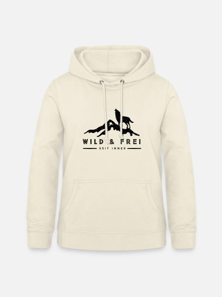 Wild & Frei - Frauen Hoodie - Vanille-Milchshake