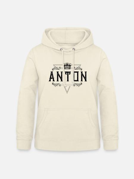 Anton Name - Frauen Hoodie - Vanille-Milchshake