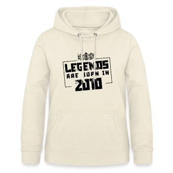 2010 legends born in - Women's Hoodie - vanilla - Front - AI Model Female 172 light (172cm)