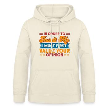 Sarcasm Irony Sarcastic Gift - Women's Hoodie - vanilla - Front - AI Model Female 172 light (172cm)