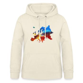 Europa - Frauen Hoodie - Vanille-Milchshake - Vorne - AI Model Female 172 light (172cm)