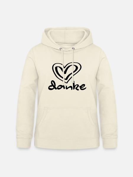 danke - danke mit Herz - Frauen Hoodie - Vanille-Milchshake