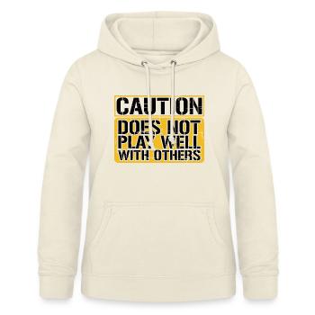 Caution Does Not Play Well With Others 26 - Frauen Hoodie - Vanille-Milchshake - Vorne - AI Model Female 172 light (172cm)