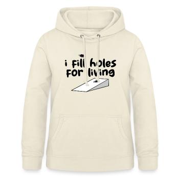 Je remplis des trous pour vivre 3 - Sweat à capuche Femme - vanille - Devant - AI Model Female 172 light (172cm)