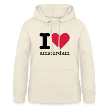 I Love Amsterdam - Felpa con cappuccio da donna - milkshake - Fronte - AI Model Female 172 light (172cm)