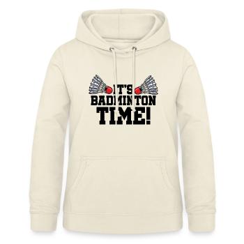 It's Badminton Time Graphic Badminton Player Shutt - Frauen Hoodie - Vanille-Milchshake - Vorne - AI Model Female 172 light (172cm)