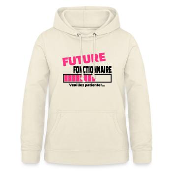 future fonctionnaire - Sweat à capuche Femme - vanille - Devant - AI Model Female 172 light (172cm)