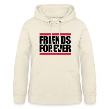 friends forever team crew party friends girlfriend b - Women's Hoodie - vanilla - Front - AI Model Female 172 light (172cm)