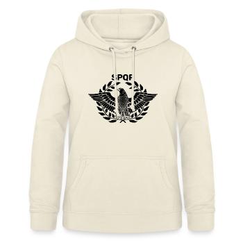 SPQR Adler Roman Flagge Wappen Reich - Frauen Hoodie - Vanille-Milchshake - Vorne - AI Model Female 172 light (172cm)