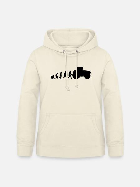 Evolution Traktor Trecker Ackerschlepper - Frauen Hoodie - Vanille-Milchshake