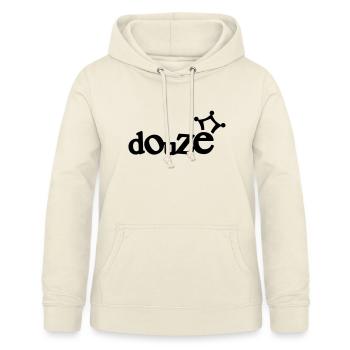 logo_douze - Sweat à capuche Femme - vanille - Devant - AI Model Female 172 light (172cm)