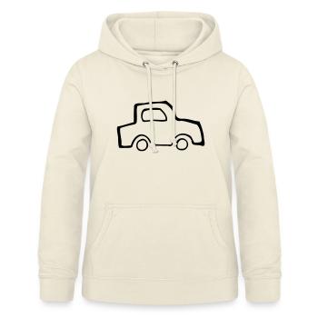 car - Sweat à capuche Femme - vanille - Devant - AI Model Female 172 light (172cm)