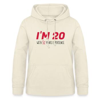 72 / anniversaire / Sport / Fête / soixante dix - Sweat à capuche Femme - vanille - Devant - AI Model Female 172 light (172cm)