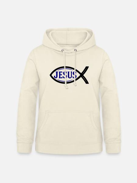 Jesus Fisch - Frauen Hoodie - Vanille-Milchshake