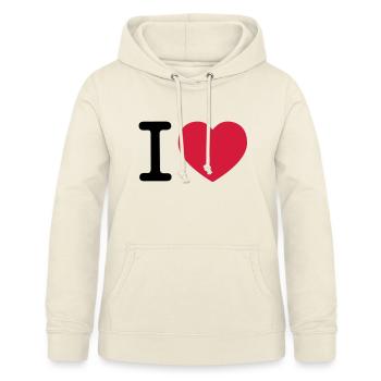 i love - Frauen Hoodie - Vanille-Milchshake - Vorne - AI Model Female 172 light (172cm)