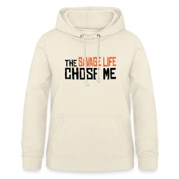 La vie sauvage m’a choisi 10 - Sweat à capuche Femme - vanille - Devant - AI Model Female 172 light (172cm)