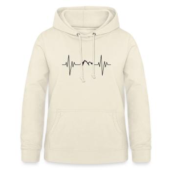 Mountains Pulse - Frauen Hoodie - Vanille-Milchshake - Vorne - AI Model Female 172 light (172cm)