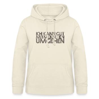 mitmenschen umgehen - Frauen Hoodie - Vanille-Milchshake - Vorne - AI Model Female 172 light (172cm)
