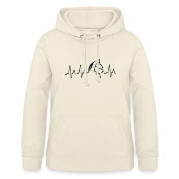 Herzschlag Pferd HD - Frauen Hoodie - Vanille-Milchshake - Vorne - AI Model Female 172 light (172cm)