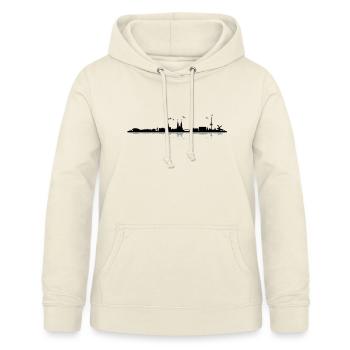 Brême Skyline - Sweat à capuche Femme - vanille - Devant - AI Model Female 172 light (172cm)