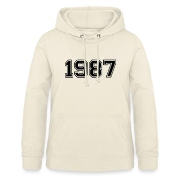 1987 - Sweat à capuche Femme - vanille - Devant - AI Model Female 172 light (172cm)